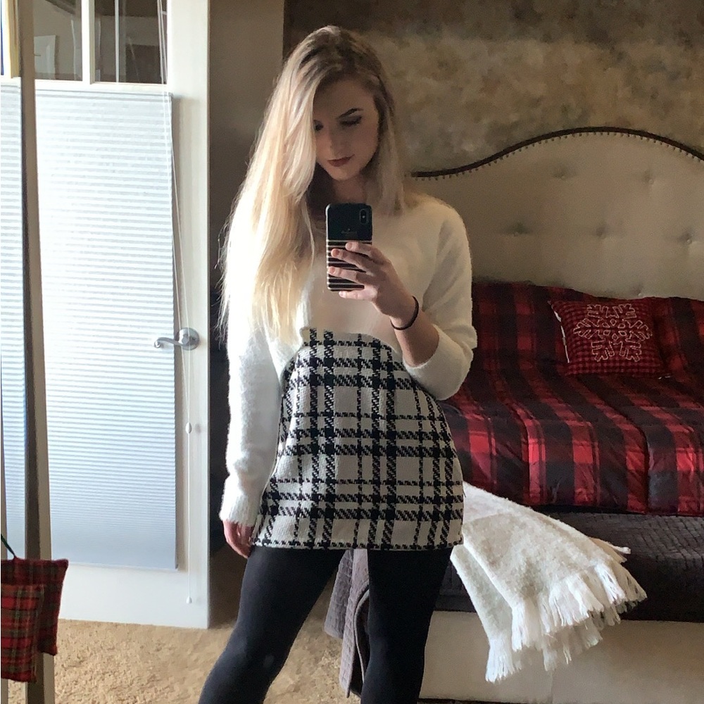 White Cropped Sweater
